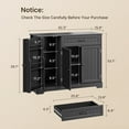 thumbnail image 3 of Coffee Bar, Lofka 42" Kitchen Storage Cabinet, Sideboard Buffet Cabinet with 8 Shelves, 1 Drawer, Black, 3 of 9