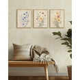 thumbnail image 7 of SHENIFY Vintage Wildflower Bouquet Wall Art Color Botanical Flower Decor Artwork Prints Rustic Living Room Office 11x14in3pcs Natural Framed, 7 of 7