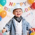 thumbnail image 2 of Gibobby Western Cowboy Hat For 4-9 Years Boy Girl Classic Roll Up Fedora Hat Cowgirl Cap With Buckle Belt Kids Cowboy Hat,White, 2 of 6