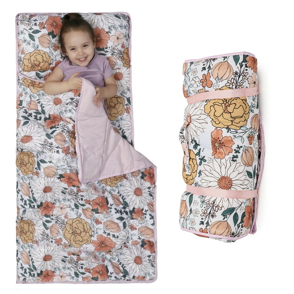 Morxy Toddler Nap Mat with Pillow & Blanket - Extra Large Portable Roll Up Nap Mats with Name Tag - Thick Kids Sleep Mat for Daycare, Preschool, Travel and Camping - For Age 3 and up