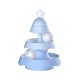 thumbnail image 4 of Juguete para gatos con ruedas, divertidos juguetes de pista con forma de árbol de Navidad, juguetes de rompecabezas para hacer ejercicio. 3 capas azul, 4 of 9