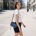 thumbnail image 5 of Crossbody Handbag Phone Purse Mobile Phone Bag Crossbody Phone Bag Comfortable and Durable Cartoon Blue Leaves, 5 of 7