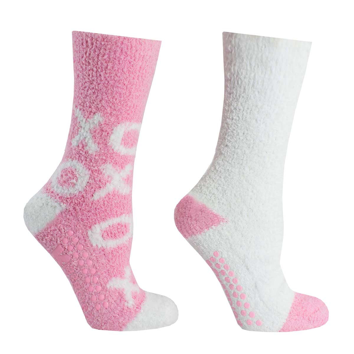 MinxNY 2 Pair Pack Women's Chenille Slipper Socks Lavender Infused Non ...