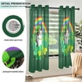 thumbnail image 3 of Yayeee Window Curtains Light Filtering 63"x52" Grommet Panel Pair Home Living Room Decor, Cat Clover Pattern, 3 of 7