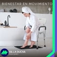 thumbnail image 3 of MEDICAL STORE Silla Banco para Ducha y Tina con Brazos Desmontables y Respaldo (Soporta hasta 110 Kgs de Peso Silla Antideslizante para Baño Adulto Mayor, 3 of 9