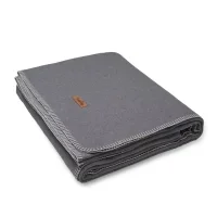 100% Wool Blanket, Warm, Thick, Washable, Large 62" x 86" - Great for Camping, Outdoors, Sporting Events, and Survival Kits Gray
