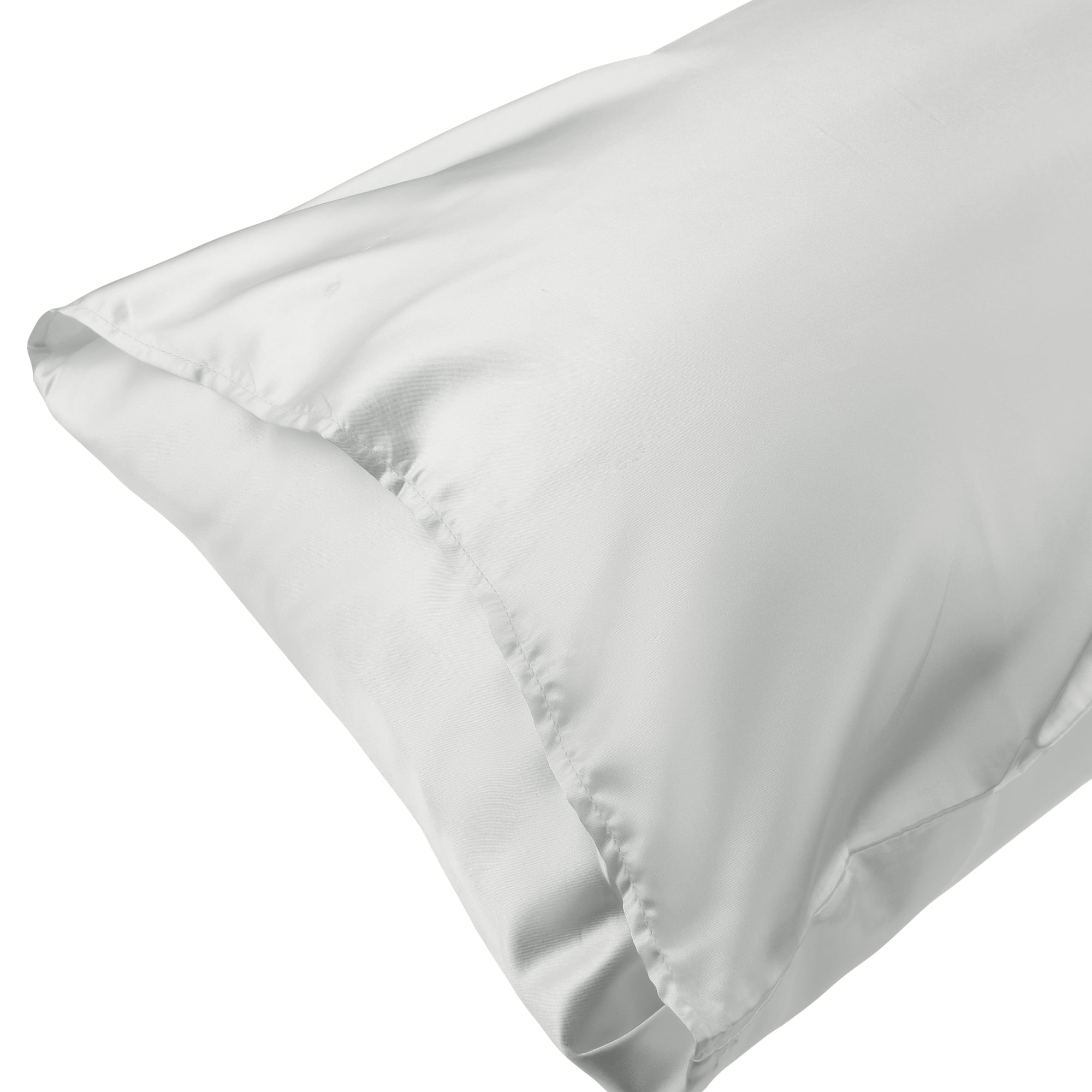 Unique Bargains Soft and Durable Envelope Closure Satin Pillowcase (2 Count) Gray Standard