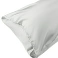 thumbnail image 2 of Juego de fundas de almohada de satén tejido de 2 con cierre de sobre, tamaño King, color gris, 2 of 6