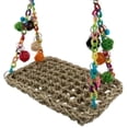 thumbnail image 4 of Estera de hierba marina para pájaros, juguete de columpio para pájaros, hamaca tejida hecha a mano de hierba , tumbona colgante para loro con Zulema Percha columpio para loro, 4 of 8