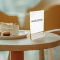 thumbnail image 4 of FONDOTIN 2-Pack Clear Acrylic Wedding Sign Holders, Transparent Table Display Stands for Restaurant and Event Decoration, 4 of 6