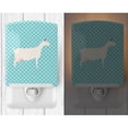 thumbnail image 2 of Caroline's Treasures BB8063CNL Saanen Goat Blue Check Ceramic Night Light, 6x4x3", multicolor, 2 of 2