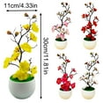 thumbnail image 3 of AUDeals ‌1PC Real Touch Artificial Gypsophila Cherry Blossom Flowers in Pot for Wedding Bouquet Beach Theme Home Decor Table Centerpieces Party Arrangements‌, 3 of 5