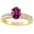 thumbnail image 2 of Tommaso Design� Oval 7x5mm Genuine Rhodolite Solitaire Engagement Ring, 2 of 9