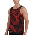 thumbnail image 2 of Cauagu Red Dragon On Black Print Men's Sleeveless Muscle Shirts,Tank Tops Quick Dry Workout Tank Top Gym Muscle Tee Fitness Bodybuilding T Shirt for Men-3X-Large, 2 of 7
