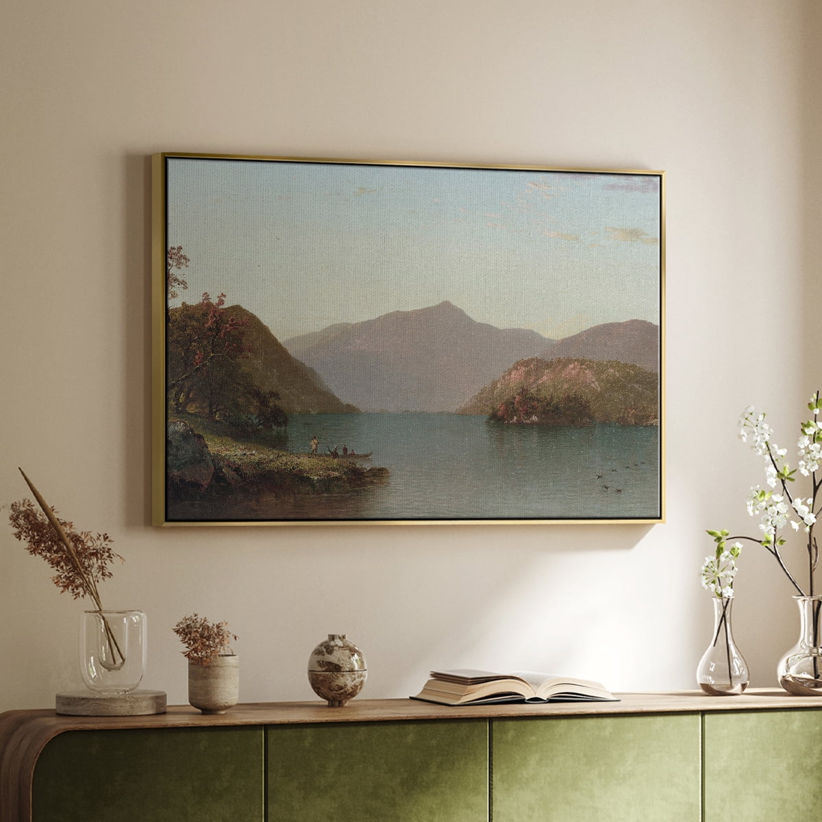 Vintage Landscape-CCCXXXVIII By Wexford Home Framed in Gold Wood Gallery Wrapped Canvas 17 in. x 25 in.