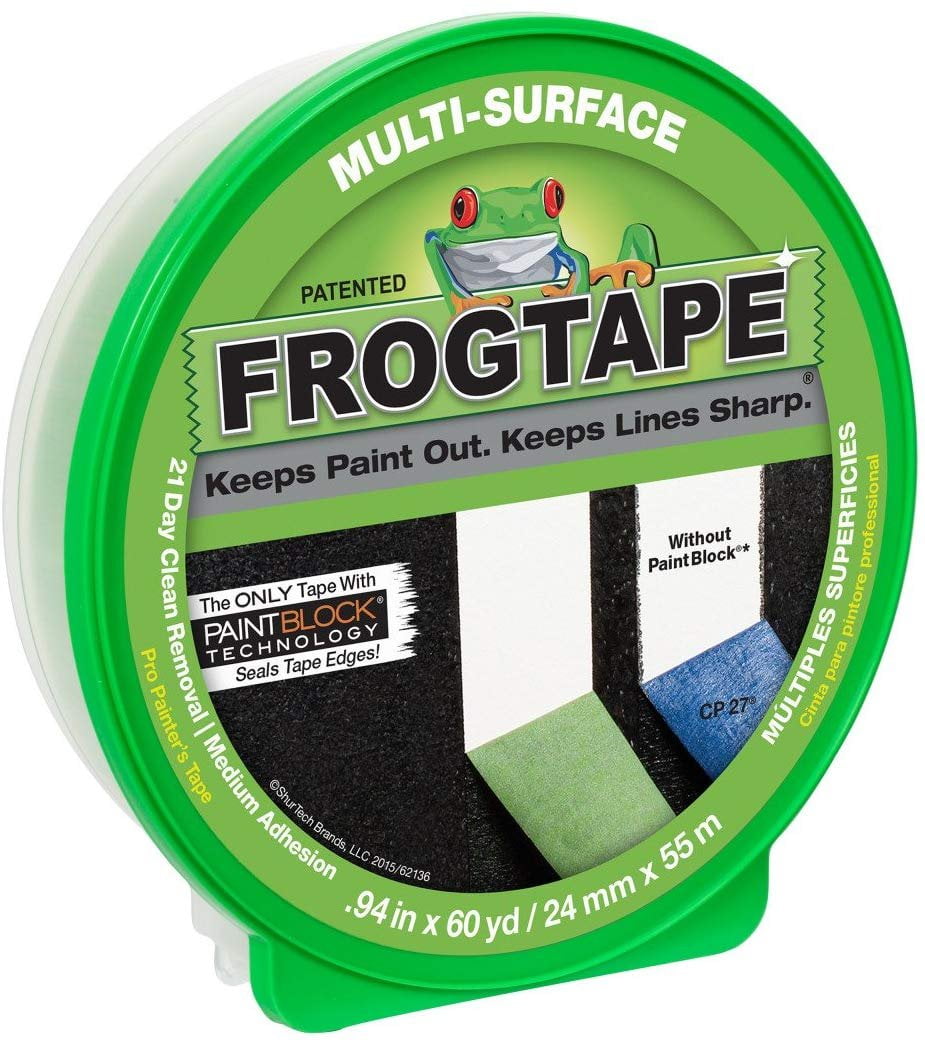 FrogTape 1358463 Multi-Surface Painting Tape, .94 Inches Wide x 60 Yards Long, Single Roll, Green