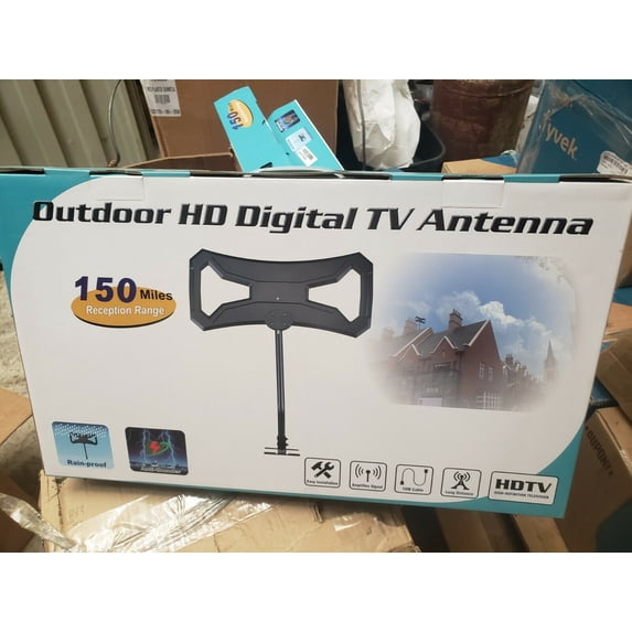 SKYTEK 150 MILES OUTDOOR HD DIGITAL TV ANTENNA RG-6 COPPER CABLE