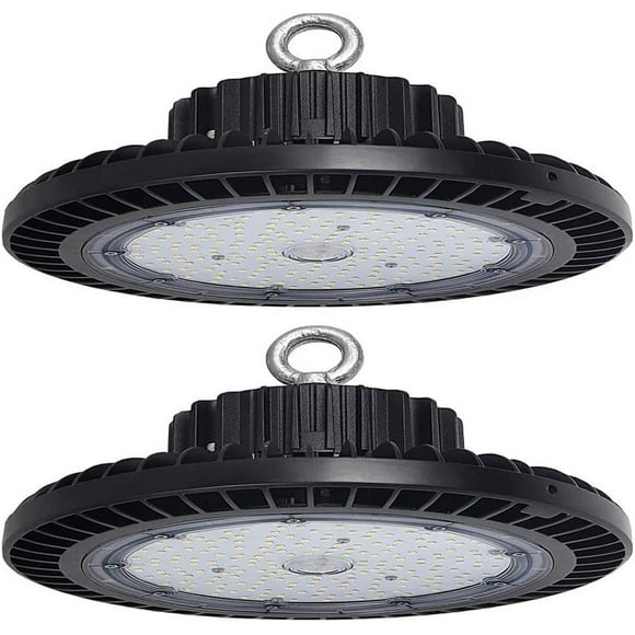 UFO LED High Bay Light, 150W 19500LM, 5000K Daylight White Garage Lights - 110-277V UFO LED Shop Lights, Warehouse & Workshops, 2-Pack