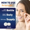 thumbnail image 4 of (3 pack) Vitamatic Folic Acid 800 mcg - 500 Vegetarian Tablets - Vitamin B9, 4 of 11