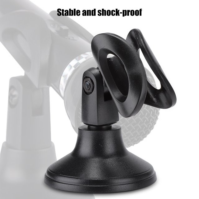 Base de Micrófono Duradero de Abrazadera, Soporte de Clip de Micrófono A Prueba de Choque Negro, Ajustable para la la la etapa de Inicio para la Transmisión de la Red