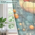thumbnail image 4 of Orange Blossom Floral Semi Sheer Curtains for Living Room Bedroom Set of 2 Insulated Window Drapes, 4 of 6