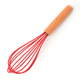 thumbnail image 1 of Batidor de silicona con mango de madera - Batidor para masa de panqueques, huevos y claras de huevo, mezcla para pasteles, licuado, 1 of 5