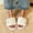 White, variant on uublik Open Toe Fuzzy Slippers for Women Cozy Memory Foam House Shoes Soft Faux Fur Lightweight Slippers for Indoor Outdoor, Black