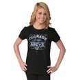 thumbnail image 3 of Courage From Above Religious Jesus Womens Slim Fit Graphic Tee Brisco Brands S, 3 of 5