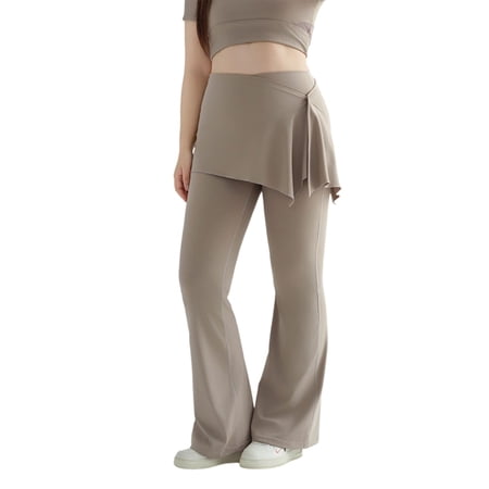 Aellinatey Pack of 2pcs Fashion Yoga Pants and Skirt Set Elastic Waist for Casual Wear