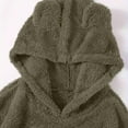thumbnail image 6 of Chiccall Women's Cute Kitty Ear Hoodies Fuzzy Fleece Warm Hooded Sweatshirts Warm Thickened Solid Color Casual Oversized Sleepwear Fall Winter Pullover Pajama Tops with Pocket, 6 of 6