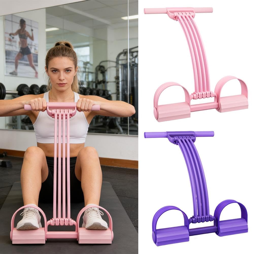 8 Tube Pedal Resistance Band for Home Gym, Pedal Resistance Bands with Handles, Premium Durable Construction, Full Body Workout Solution