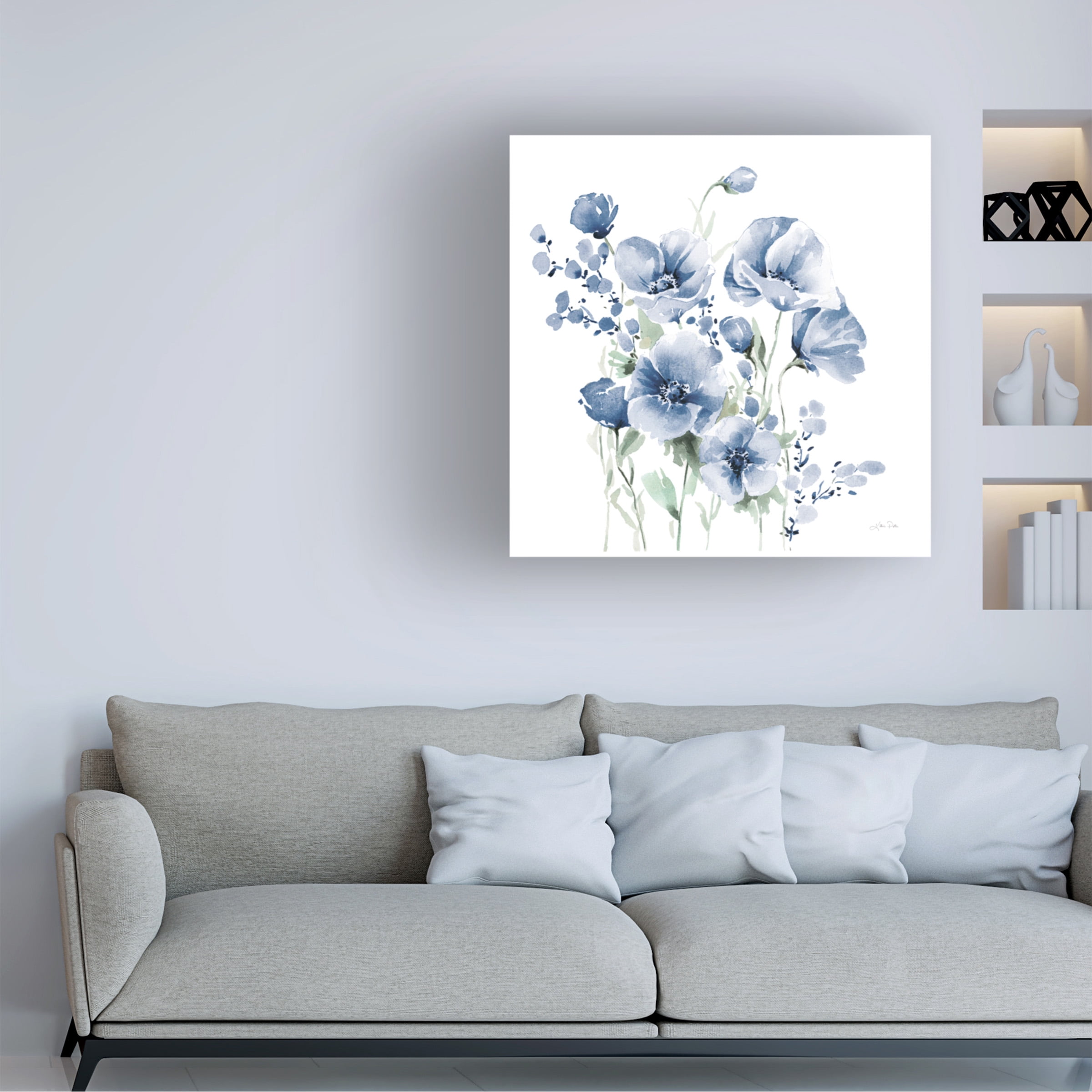 Katrina Pete 'Secret Garden Bouquet II Blue' Canvas Art