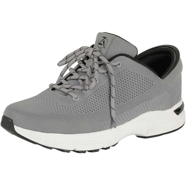 Zeba Men's Hands Free SlipOn Walking Shoes (Stone Gray, 11.5 XWide)