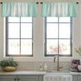 thumbnail image 4 of LALILO Kitchen Curtain Valance Mint Green Gradient Rod Pocket Window Curtain 52"x 18" Set of 2, 4 of 6