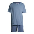 thumbnail image 2 of Hanes Short Sleeve Crew Neck Striped Pajamas (Men's) 2 Piece Set, 2 of 6