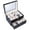 Black/Beige, variant on 6/10/12/20/24 Slot Wrist Watch Box Top Jewelry Storage Display Case Organizer