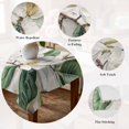 thumbnail image 5 of Flowers Leaves Table Cloth Waterproof Tablecloths, Farmhouse White Botanical Magnolia Retro Tablecloth Dining Table Cover for Kitchen Party Tabletop Outdoor, Square Tablecloth 60x60 Inch, 5 of 9