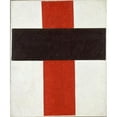 thumbnail image 3 of Kazimir Malevich 12x14 Black Modern Framed Museum Art Print Titled - Large Cross in Black Over Red on White (1920), 3 of 5