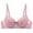 Pink, variant on QNANSPI Women's Plus Size Bras,Balconette Bras,Wireless Daily Bra Support Push Up Thin Comfortable Seamless Shaping Demi Bra