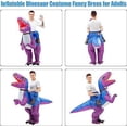 thumbnail image 3 of 1 traje inflable púrpura de Velociraptor para montar en adulto, disfraces de dinosaurios inflables disfraces de Halloween Cosplay Velociraptor  JM, 3 of 5