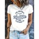 thumbnail image 2 of [1pc Vintage Print T-Shirt] 1pc Vintage Clothing Co. Women'S Casual Round Neck Short Sleeve T-Shirt, Geometric Print, Knit Fabric, Stretch, Regular Fit, Cotton, all Seasons, 2 of 7
