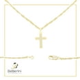 thumbnail image 7 of BEBERLINI Women Cross CZ Pendant Necklace Set 14K Gold Filled Rope Chain Jewelry 20", 7 of 7