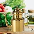 thumbnail image 6 of CUTICATE Olive Oil Dispenser Bottle Kitchen Liquid Container Pourer Leakproof Sturdy Dispensing Stainless Steel Cans Oil Bottle Golden 310ml, 6 of 8