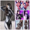 thumbnail image 2 of Mono de LICRA negro Sexy para mujer, traje Zentai, mono de superhéroe Supergirl, disfraz de Cosplay, vestido de fantasía para fiesta de Carnaval, 2 of 4