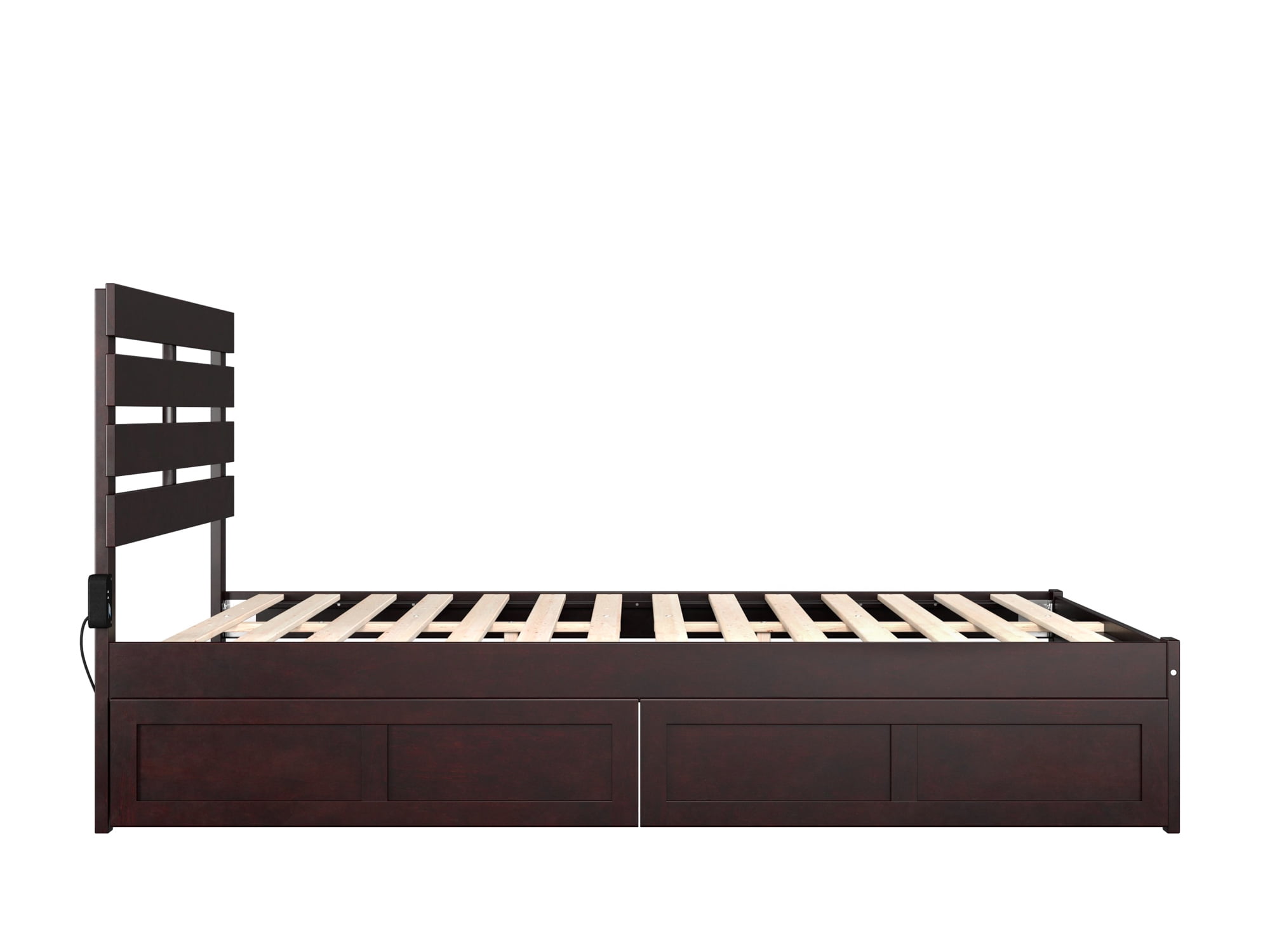 AFI Oxford 14" Queen Wood Platform Bed Frame with Set of 2 Storage Drawers, Espresso