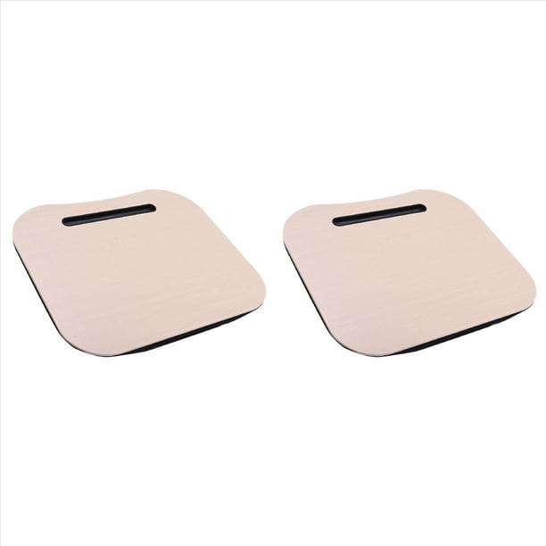 2X Escritorio Cama Cojín Rodilla Lap PráCtica Computadora Lectura Escritura Mesa Tableta Bandeja Portavasos Soporte para Computadora Portátil Soporte Escritorio Oficina Portátil