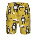thumbnail image 4 of Naloa Cartoon Bear Yellow Men's Beach Shorts, Surfing shorts, Swim trunks, Quick Dry Swim Trunks for Surfing Beach Fun - 3X-Large, 4 of 9
