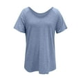 thumbnail image 4 of BJUTIR T Shirts For Women Graphic Tee Fashion V Neck Solid Color Short Sleeved Casual Loose T Shirt For Women, 4 of 4