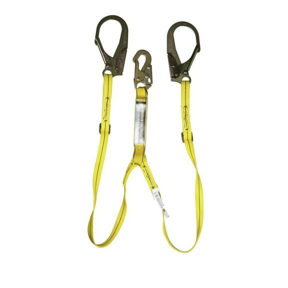 Guardian Fall Protection 4-6' Double Leg Shock Absorbing Adjustable Lanyard
