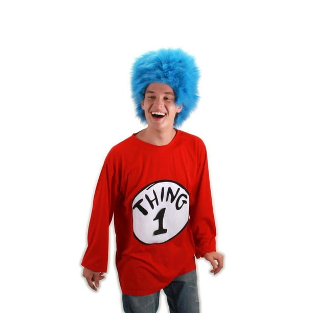 Dr. Seuss Thing 1 Costume Shirt Adult - Walmart.com - Walmart.com
